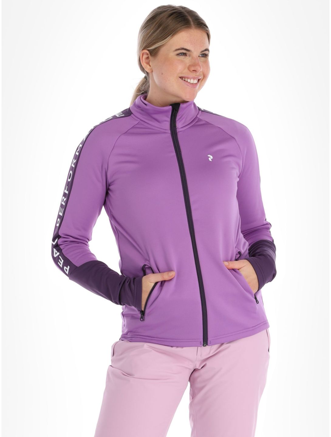 Peak Performance, W Rider Mid Zip vest dames Action Lilac Indigo paars 