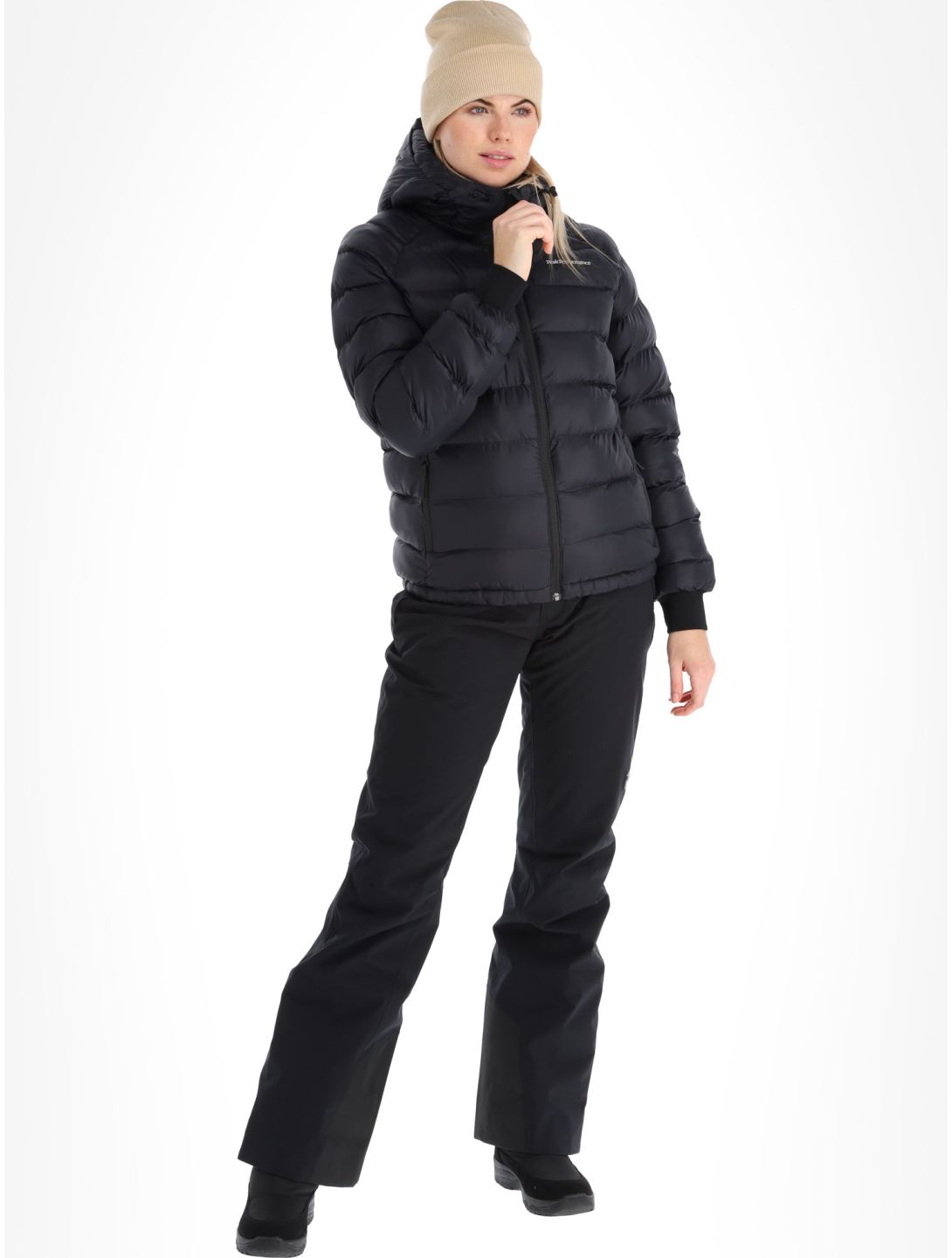 Peak Performance, W Tomic Insulated Hood donsjas dames Black zwart 