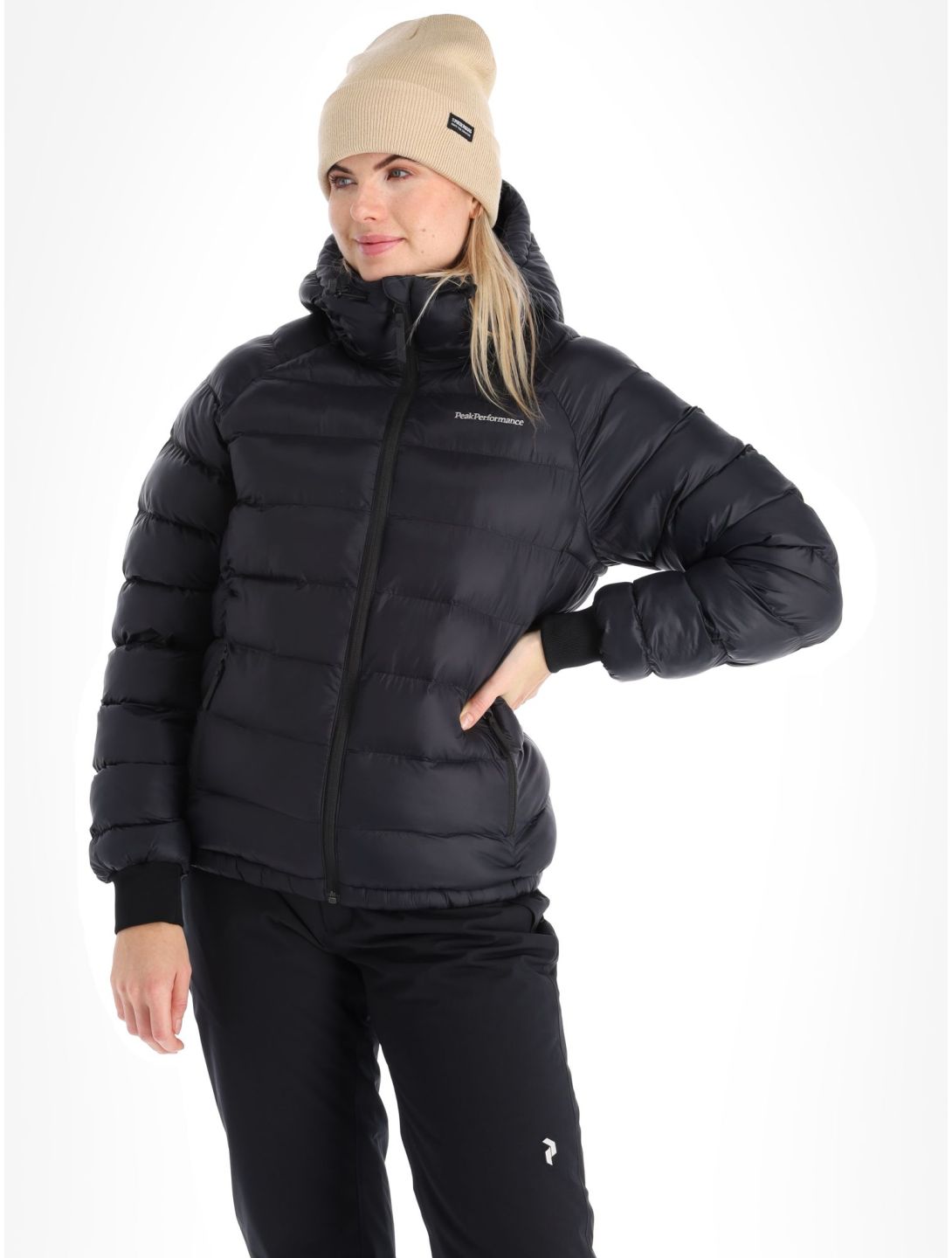 Peak Performance, W Tomic Insulated Hood donsjas dames Black zwart 