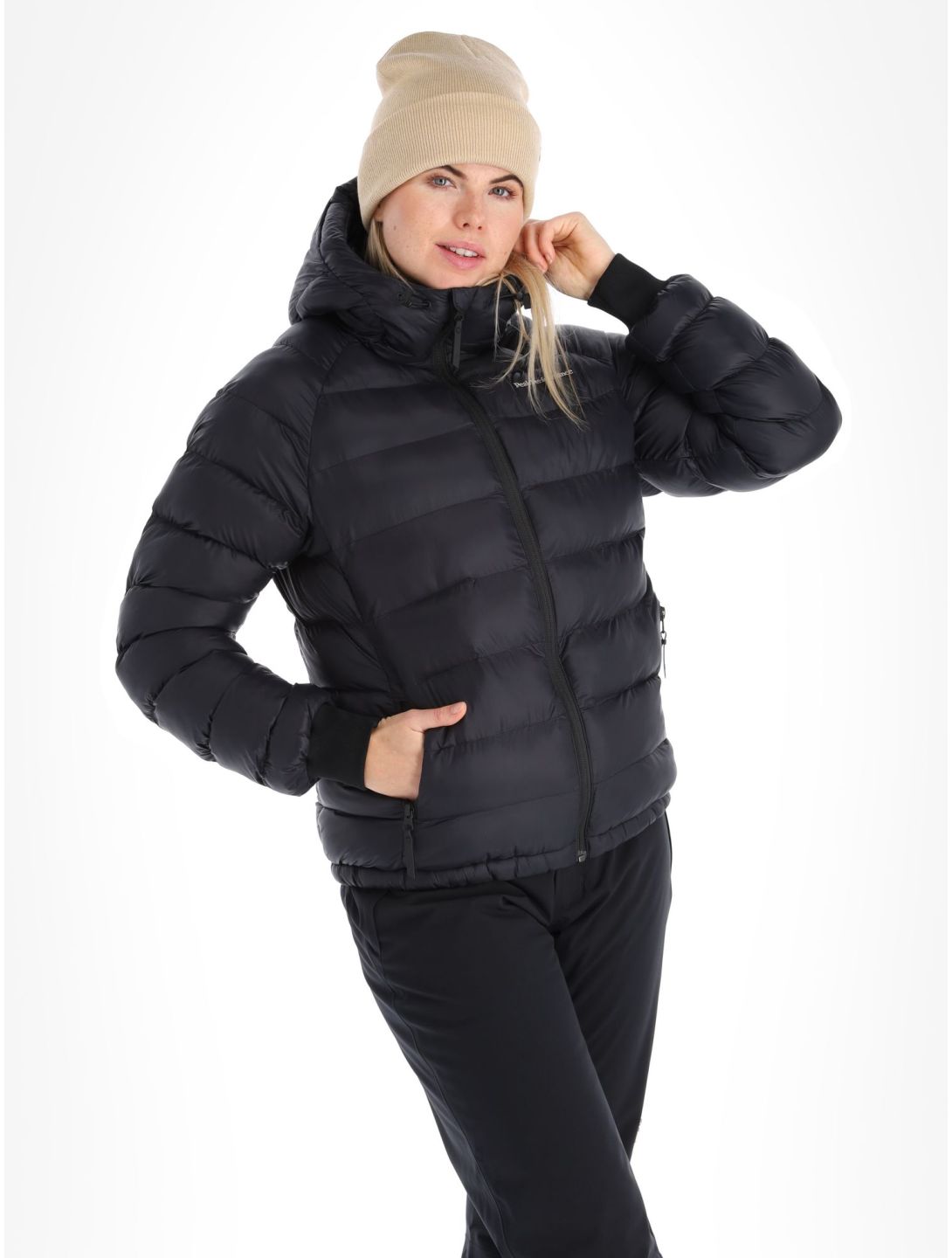 Peak Performance, W Tomic Insulated Hood donsjas dames Black zwart 