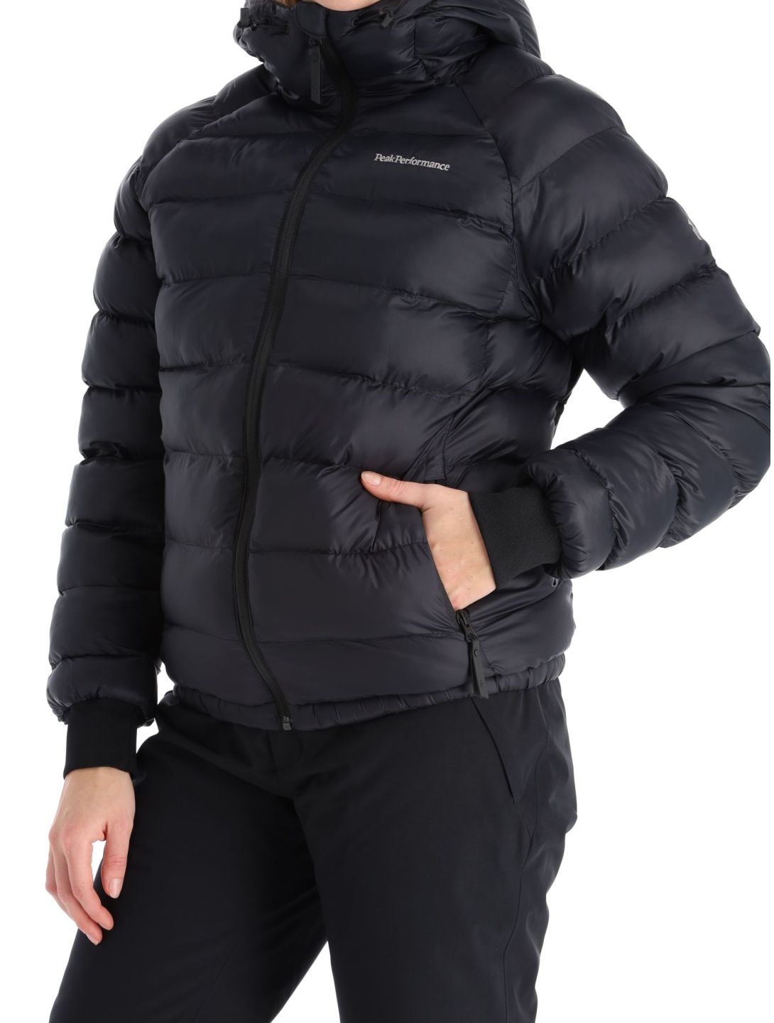 Peak Performance, W Tomic Insulated Hood donsjas dames Black zwart 