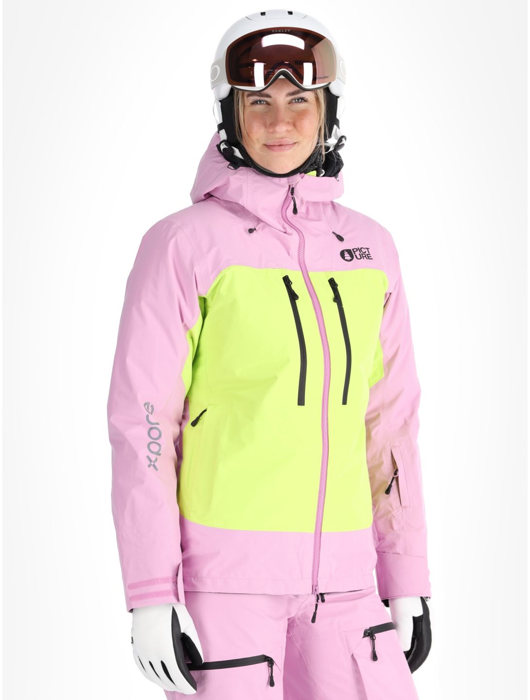 Picture, Acidid 3L hardshell ski-jas dames Orchid Acid Lime groen, roze 