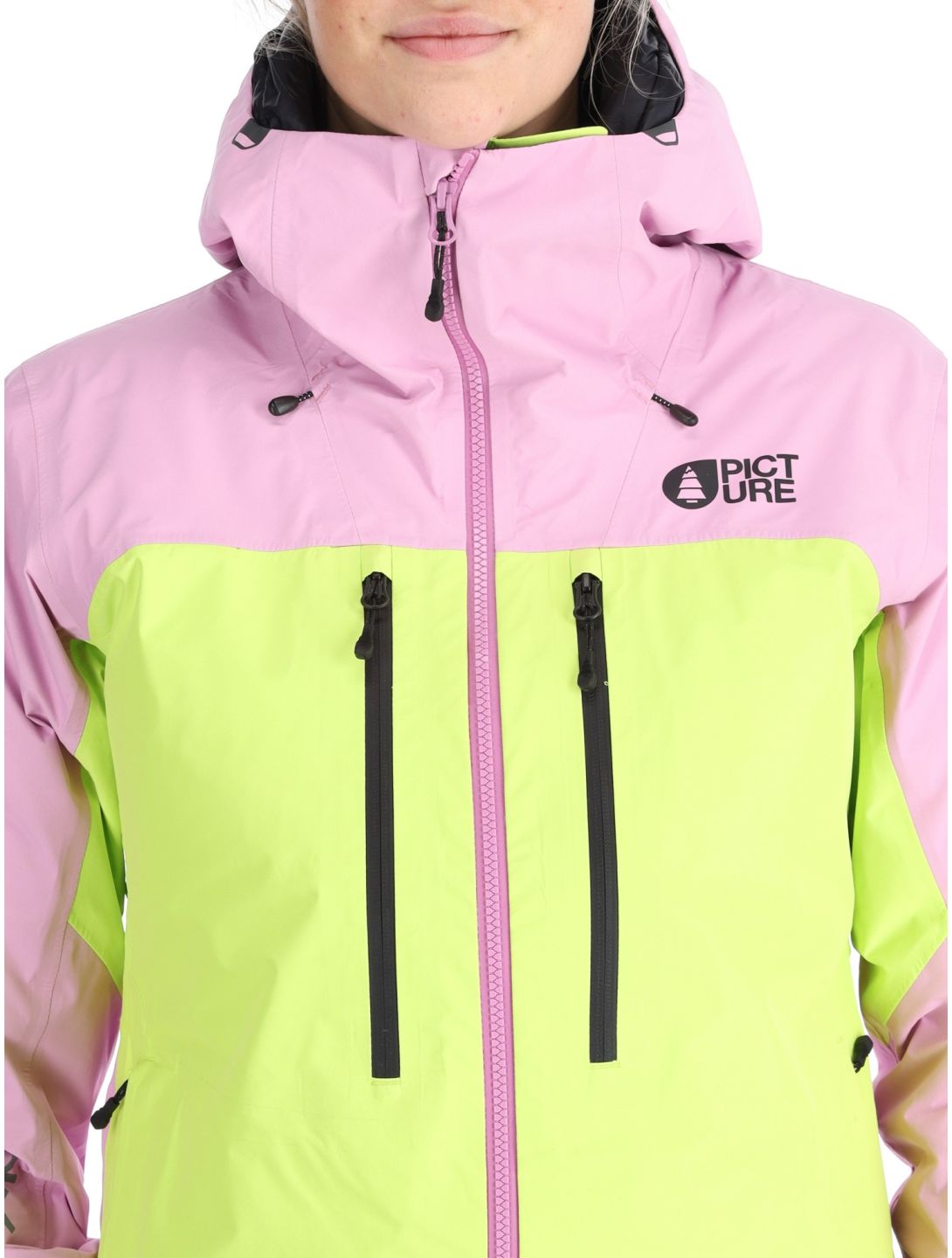 Picture, Acidid 3L hardshell ski-jas dames Orchid Acid Lime groen, roze 