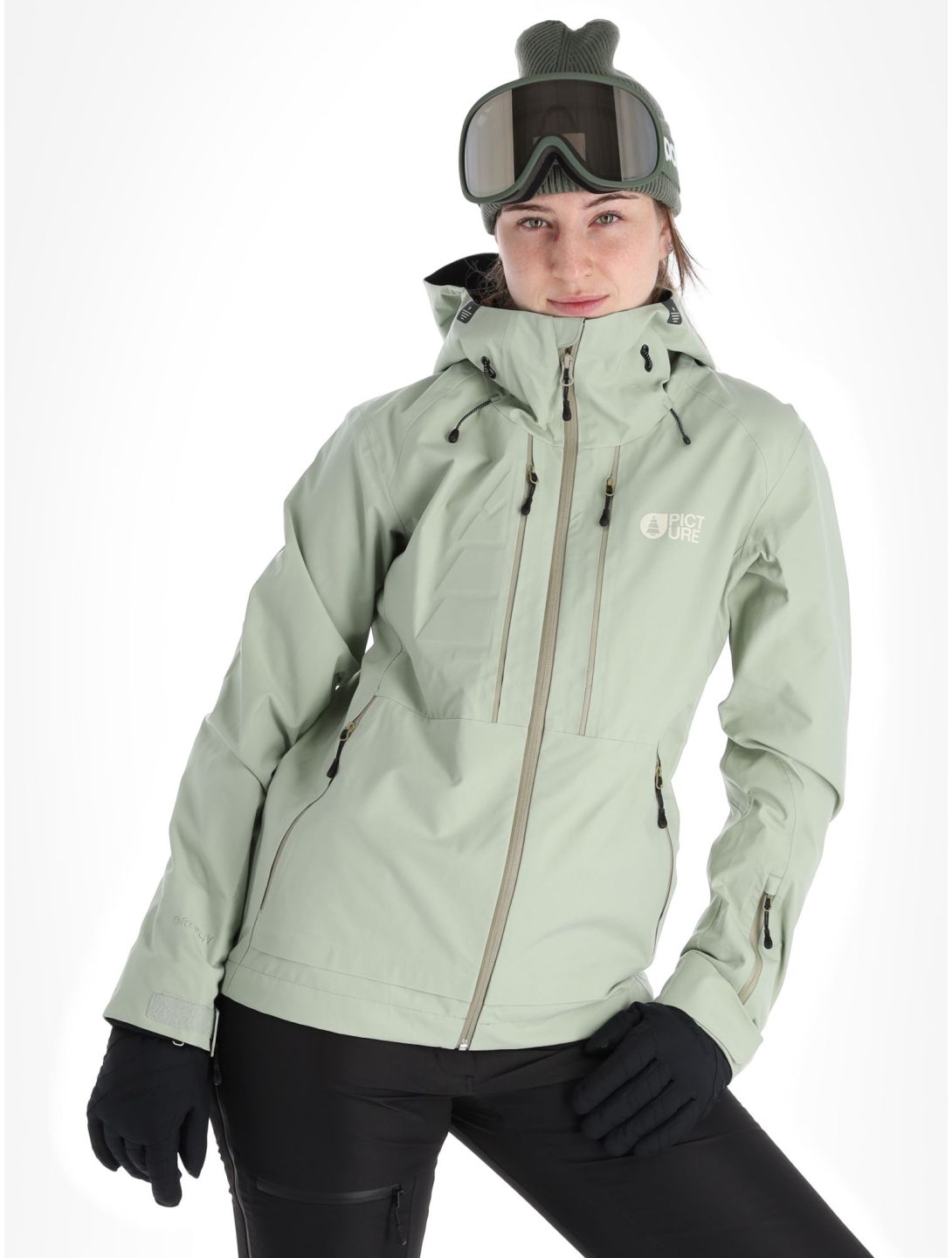 Picture, Aeron 3L hardshell ski-jas dames Desert Sage groen 