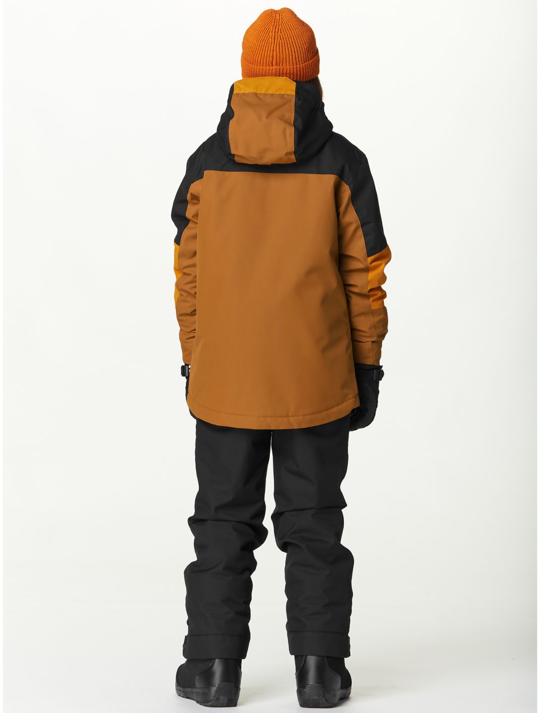 Picture, Cossmo ski-jas kinderen Black Honey Chocolate bruin, oranje, zwart 