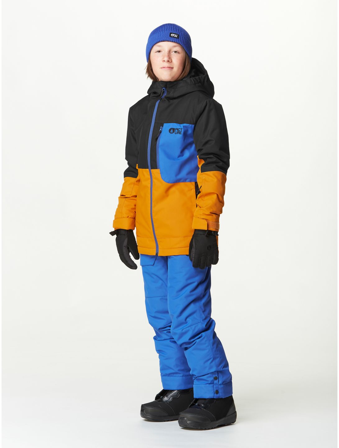 Picture, Daumy ski-jas kinderen Black Honey Deep Marine bruin, zwart 