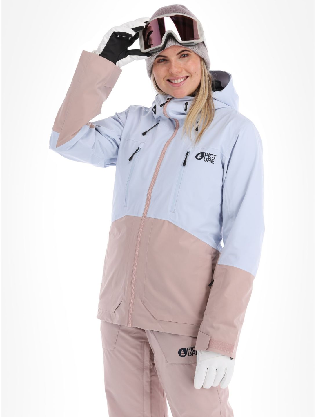 Picture, Fresya ski-jas dames Shadow Gray grijs, roze 