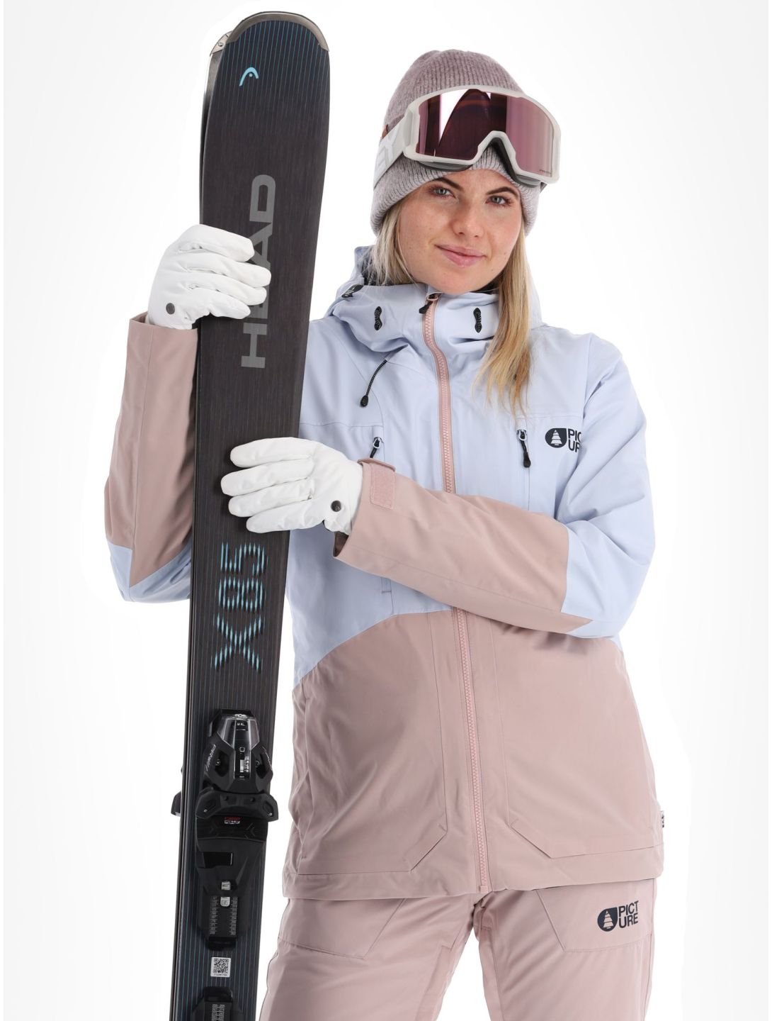 Picture, Fresya ski-jas dames Shadow Gray grijs, roze 