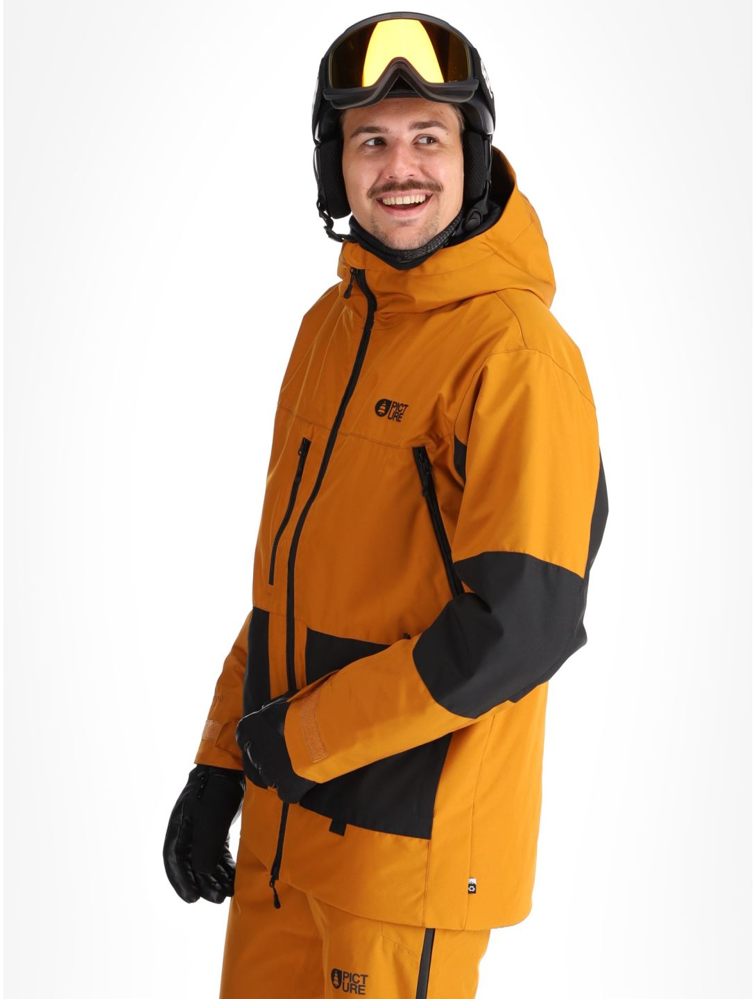 Picture, Jomoh ski-jas heren Honey Black bruin, zwart 