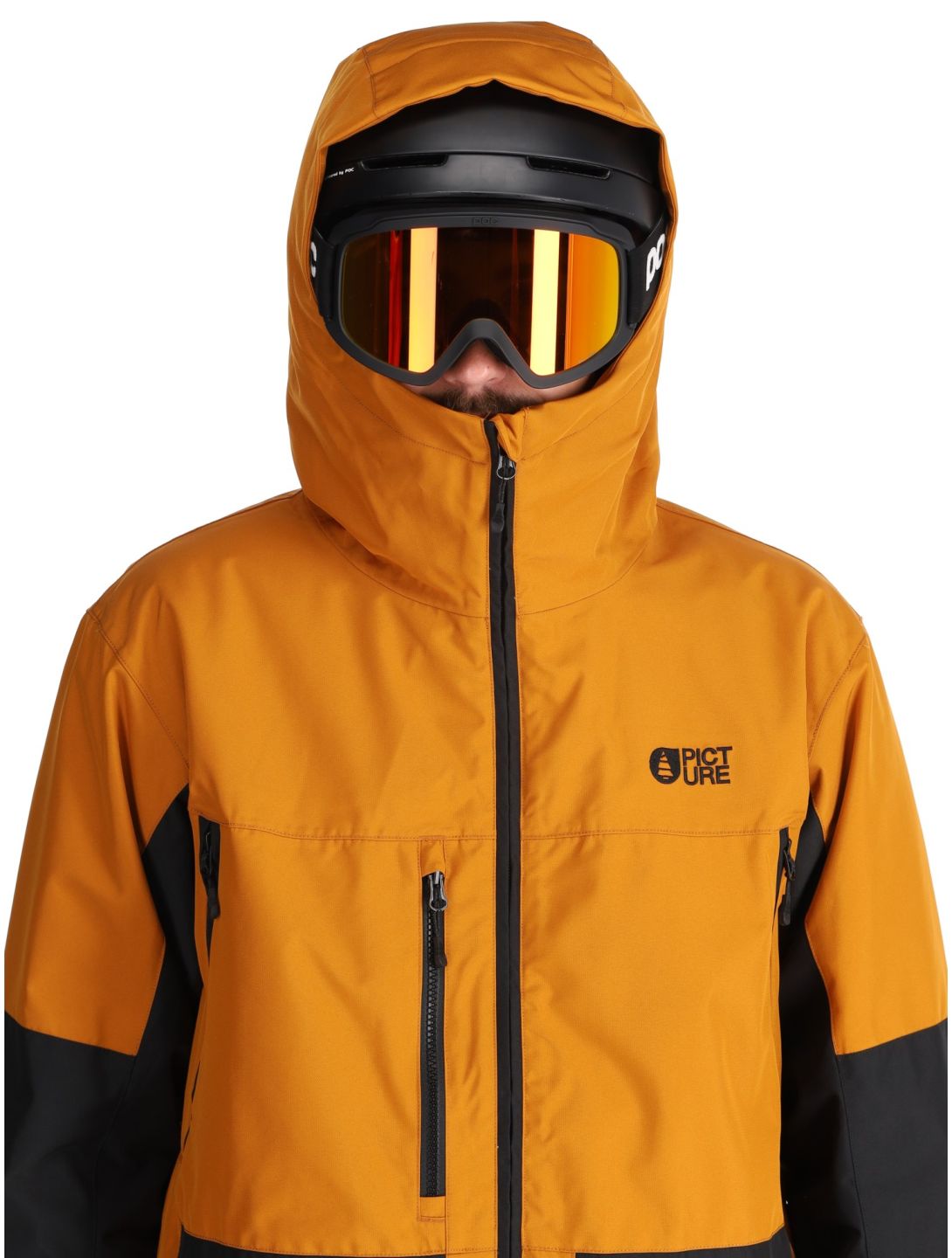 Picture, Jomoh ski-jas heren Honey Black bruin, zwart 