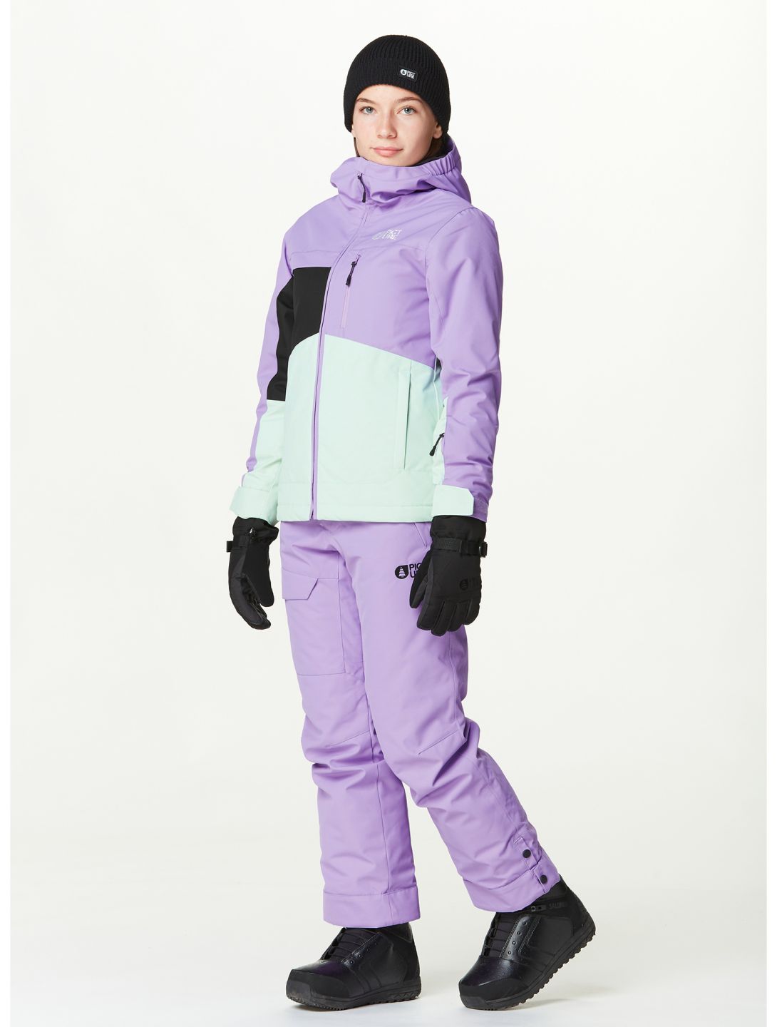 Picture, Kamelya ski-jas kinderen Paisley Purple Siltgreen groen, paars 