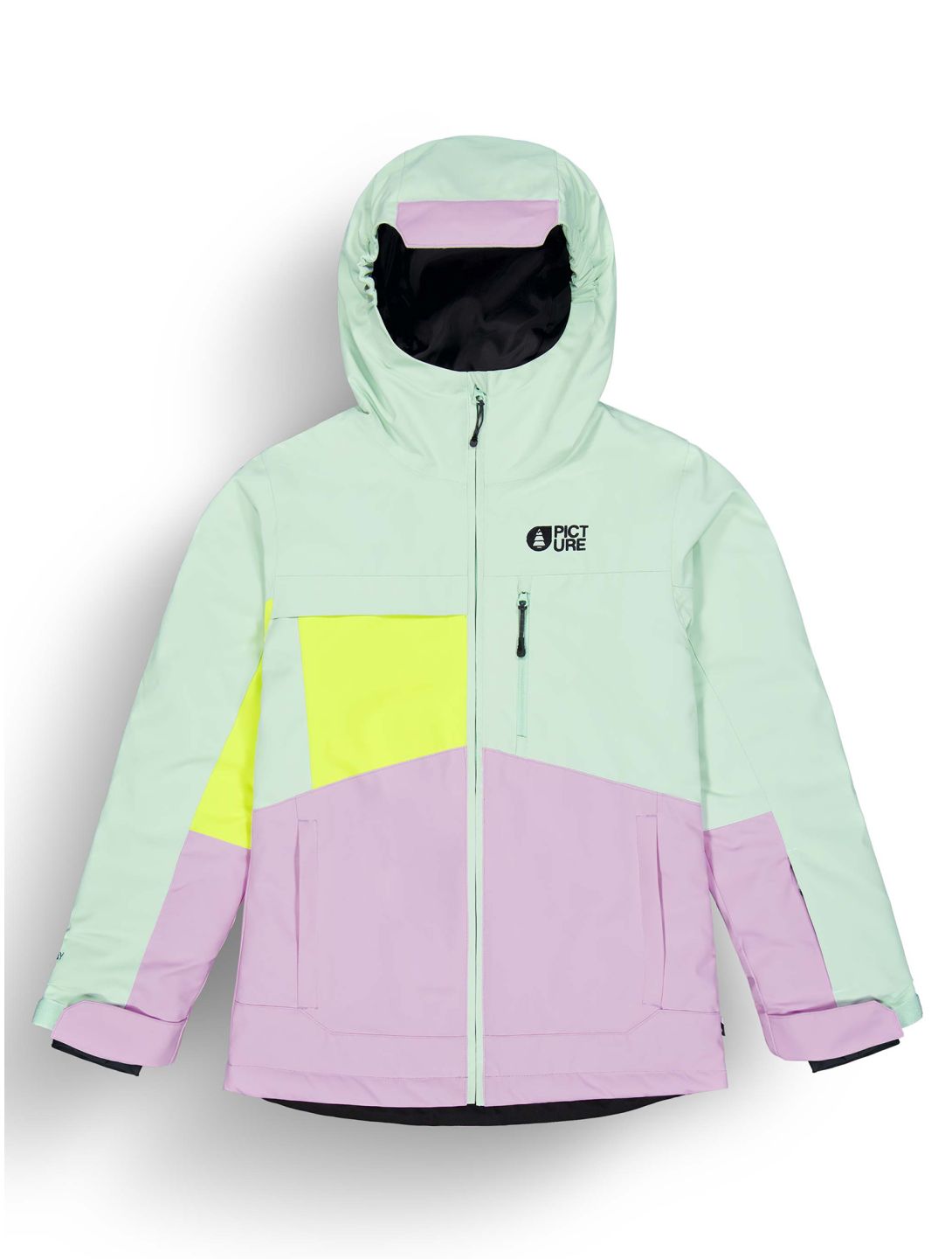 Picture, Kamelya ski-jas kinderen Silt Green Orchid Acid groen, roze 