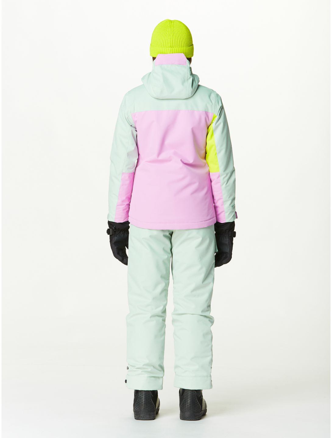 Picture, Kamelya ski-jas kinderen Silt Green Orchid Acid groen, roze 