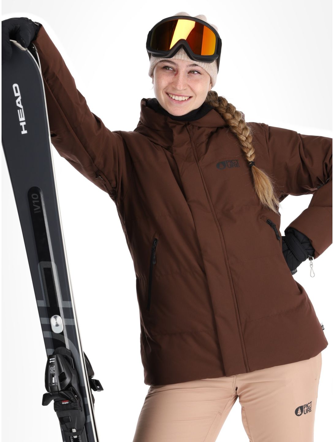 Picture, Lement ski-jas dames Chicory Coffee bruin 