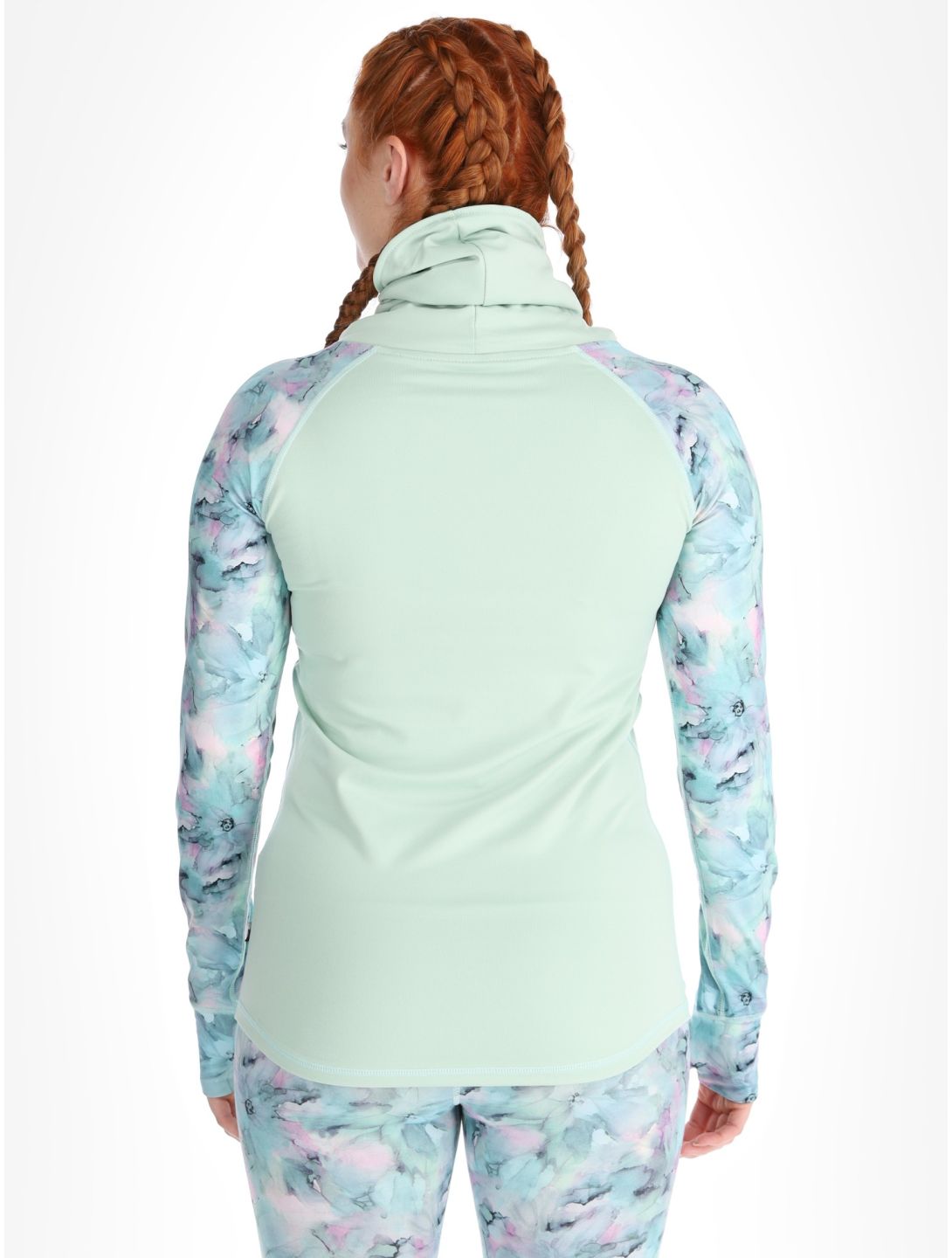 Picture, Pagaya High Fleece thermoshirt dames Blurry Water Silt Green groen 