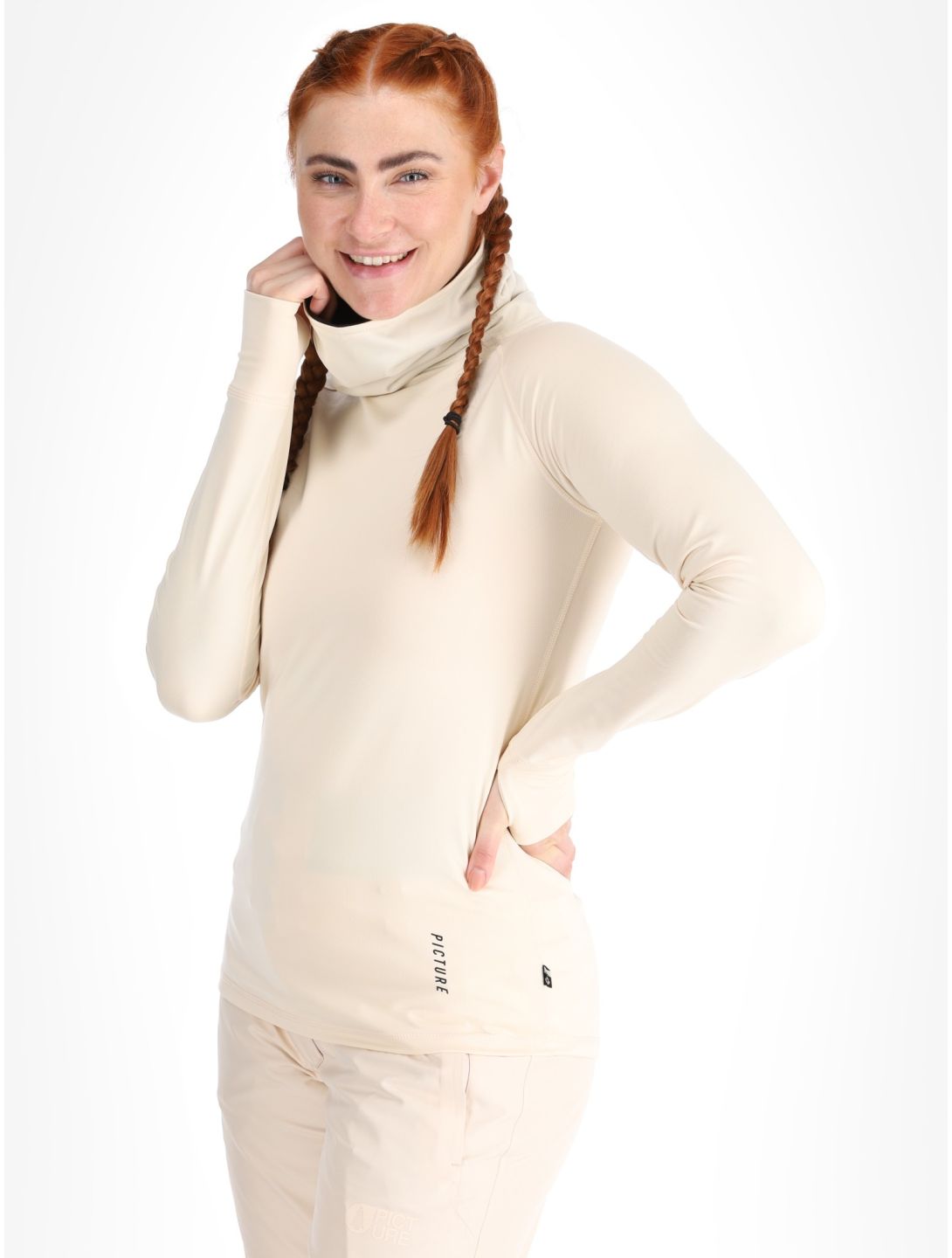 Picture, Pagaya High Fleece thermoshirt dames Vanilla beige 