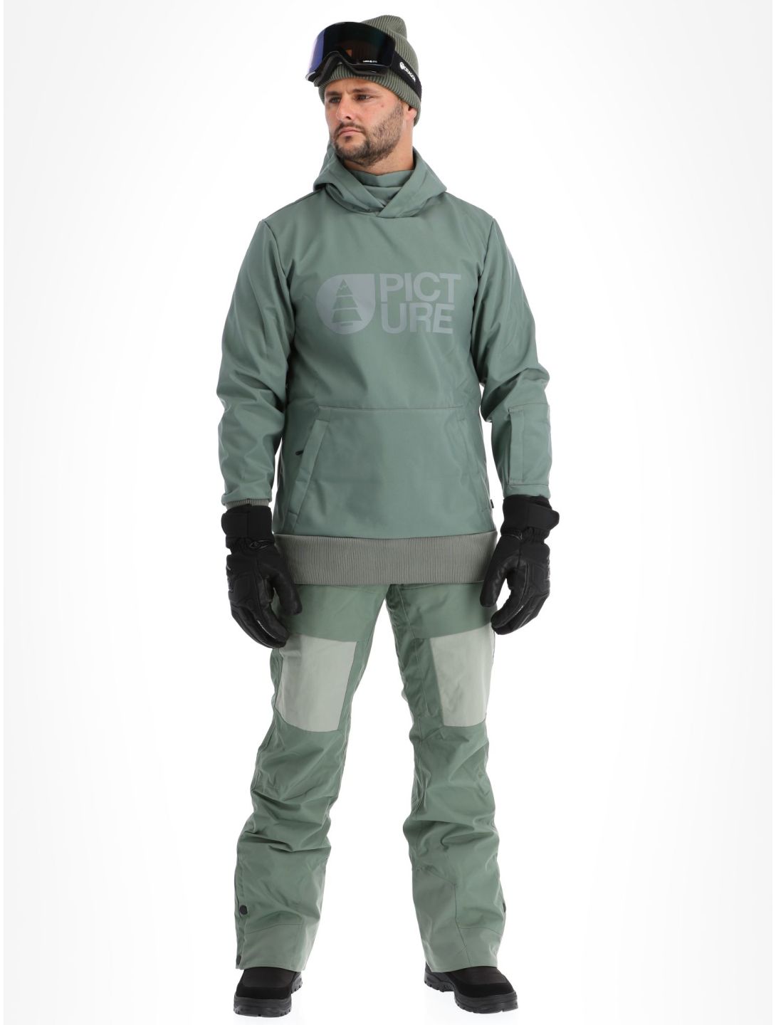 Picture, Parker softshell ski-jas heren Laurel Wreath groen 