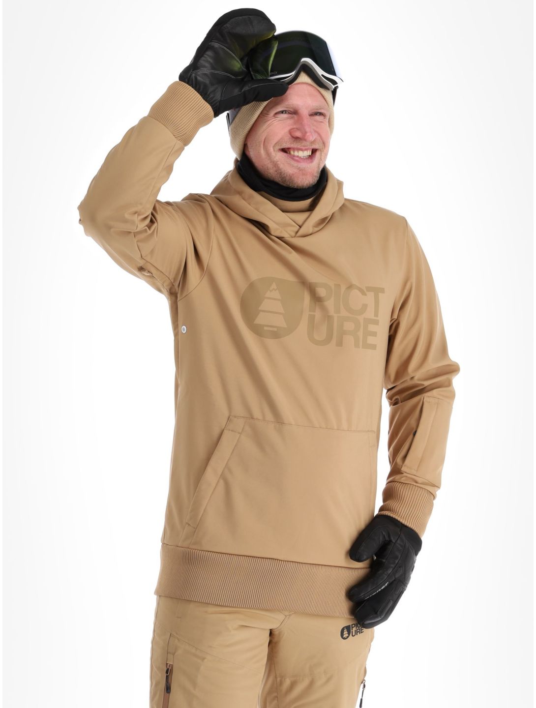 Picture, Parker softshell ski-jas heren Tannin beige 