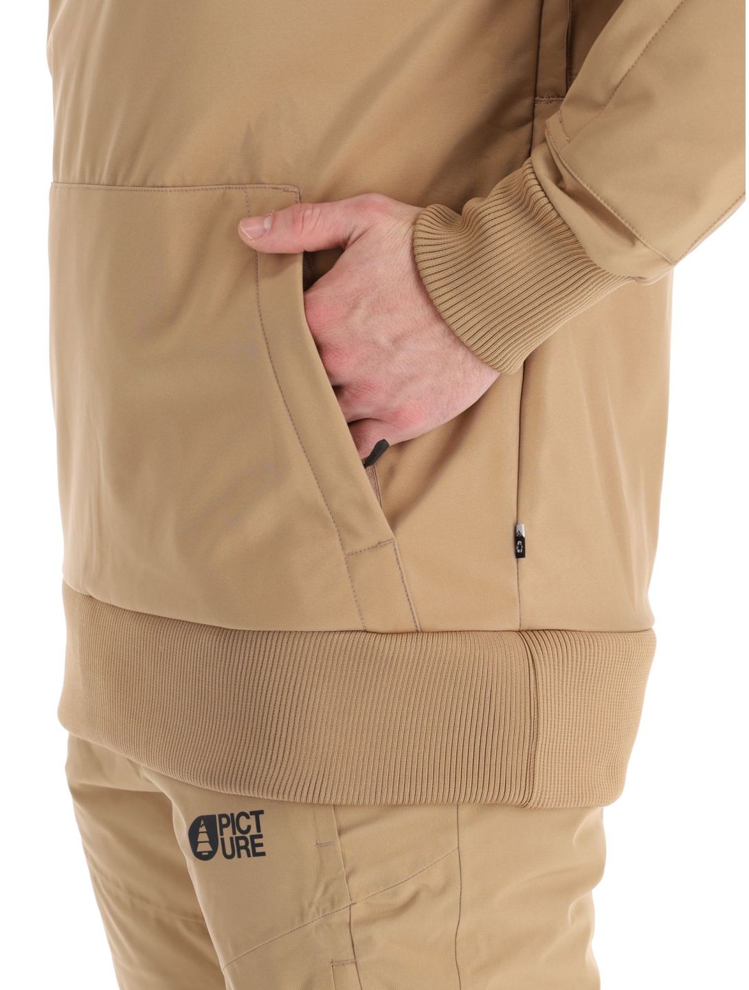 Picture, Parker softshell ski-jas heren Tannin beige 