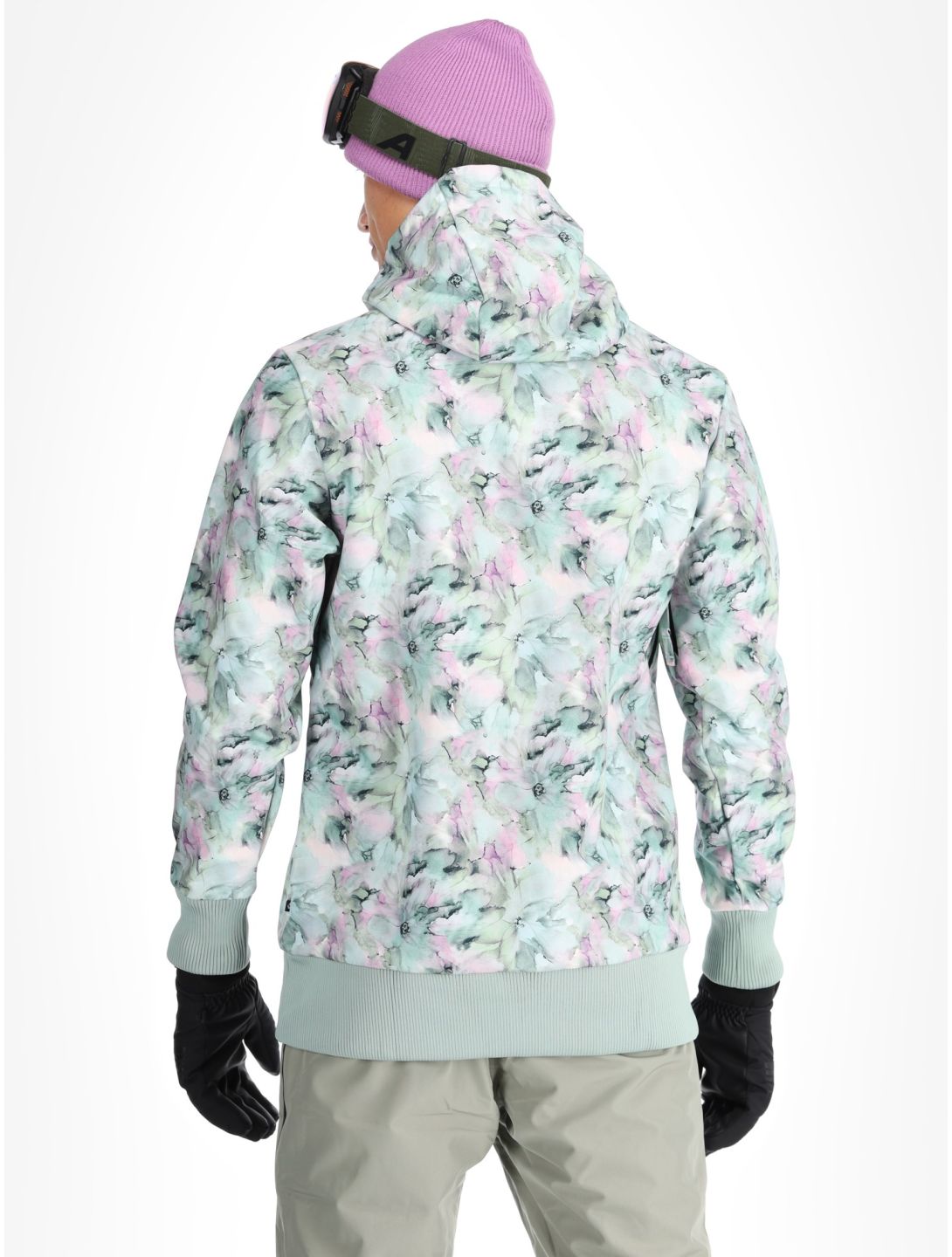 Picture, Printed softshell ski-jas heren Blurry Water Print multicolor 