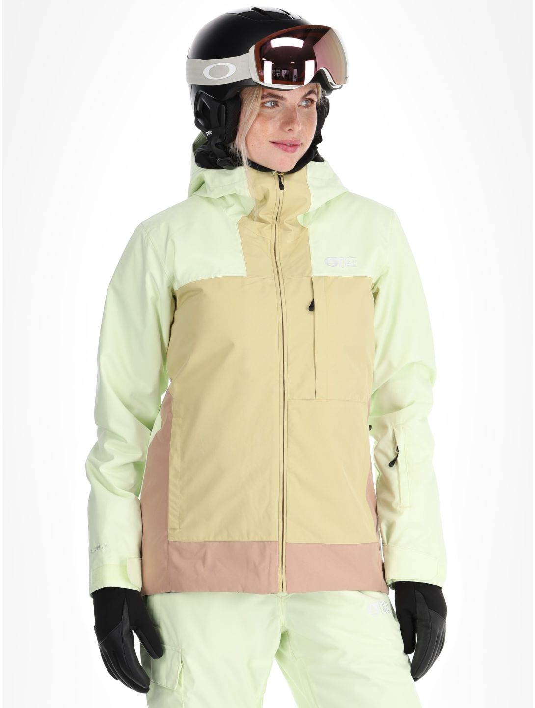 Picture, Seakrest ski-jas dames Lime Cream Hemp Roebuck bruin, groen 