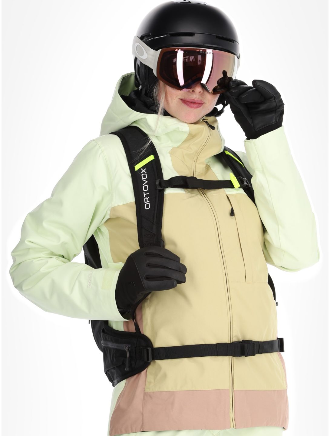 Picture, Seakrest ski-jas dames Lime Cream Hemp Roebuck bruin, groen 