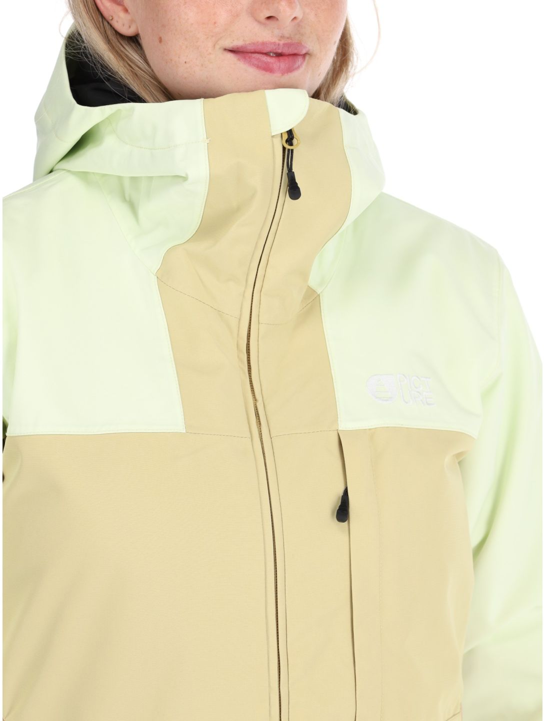 Picture, Seakrest ski-jas dames Lime Cream Hemp Roebuck bruin, groen 