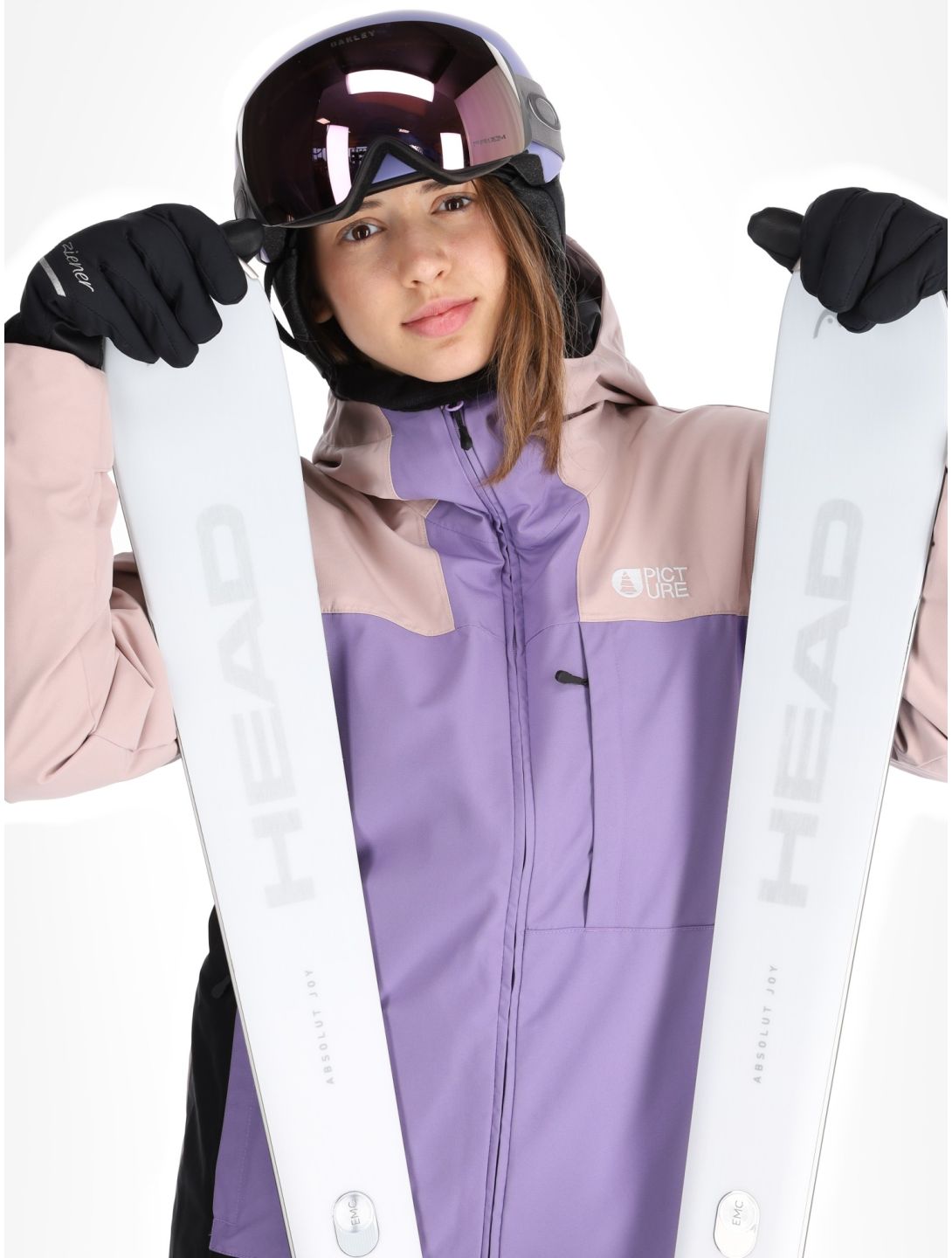 Picture, Seakrest ski-jas dames Shadow Gray Paisley Purple Black grijs, paars, zwart 