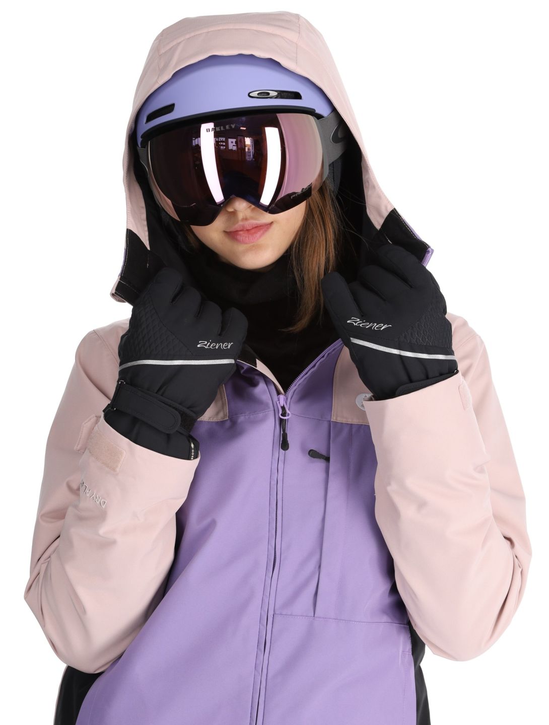 Picture, Seakrest ski-jas dames Shadow Gray Paisley Purple Black grijs, paars, zwart 