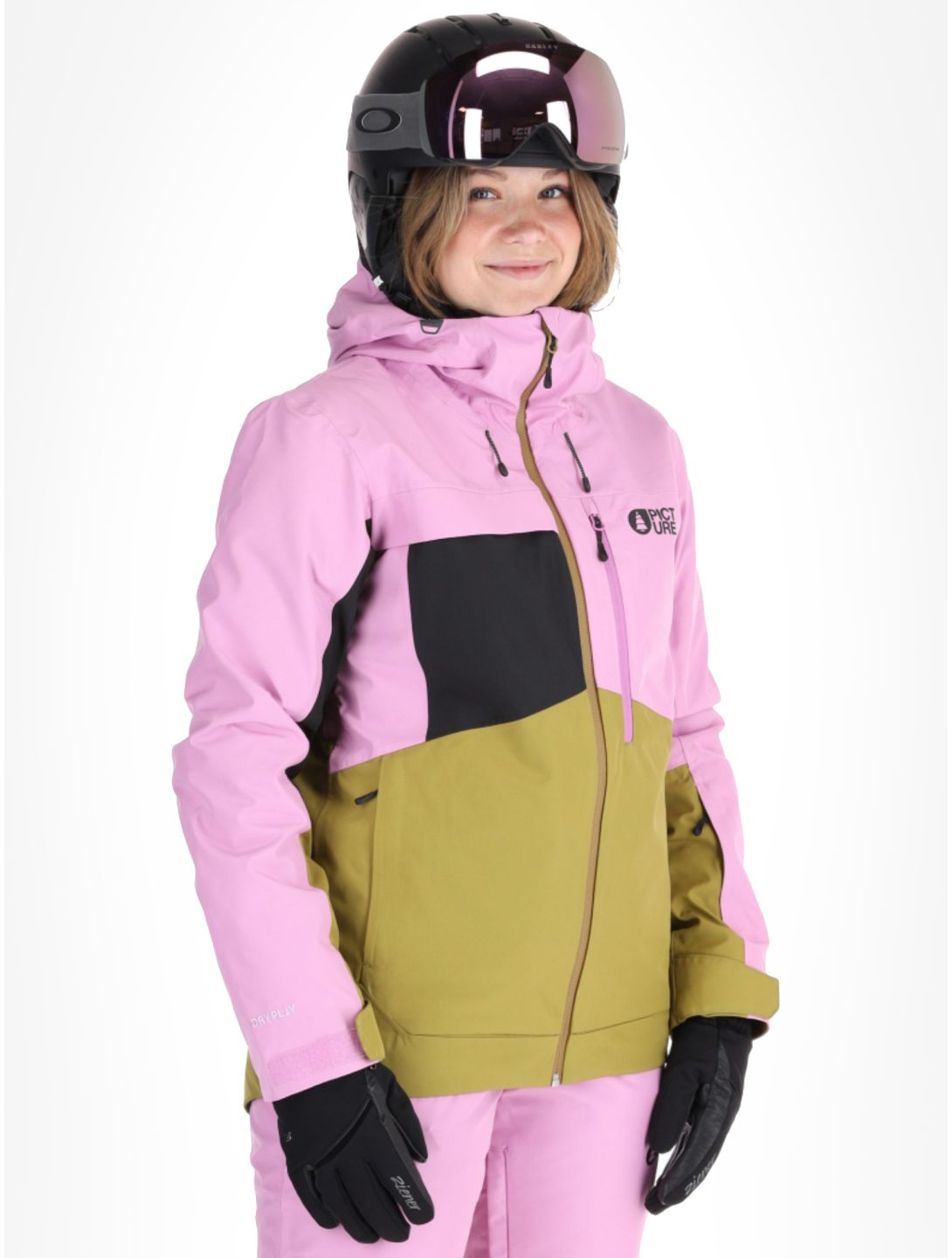 Picture, Seen ski-jas dames Orchid Green Moss Black groen, roze 