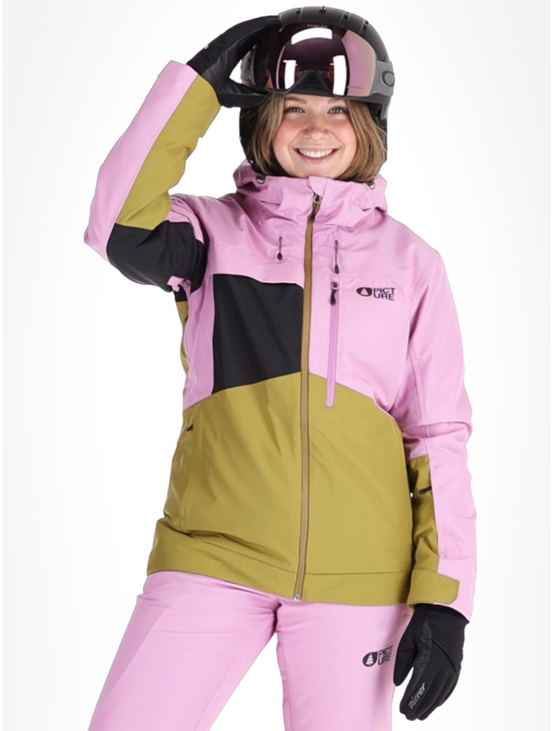 Picture, Seen ski-jas dames Orchid Green Moss Black groen, roze 