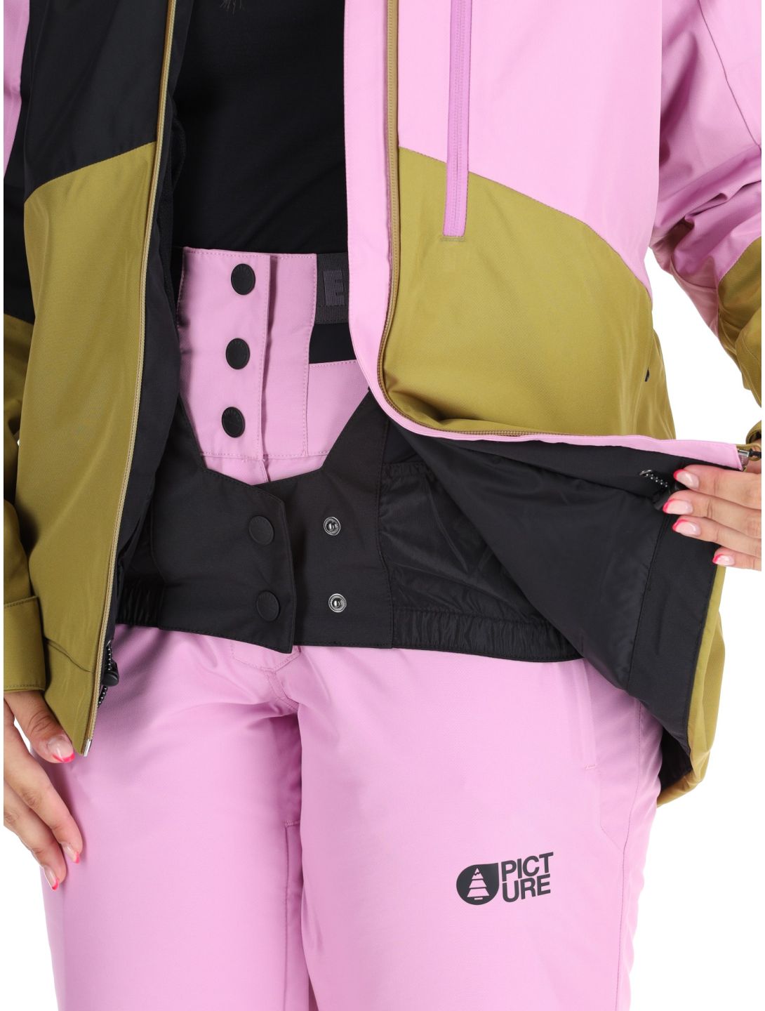 Picture, Seen ski-jas dames Orchid Green Moss Black groen, roze 