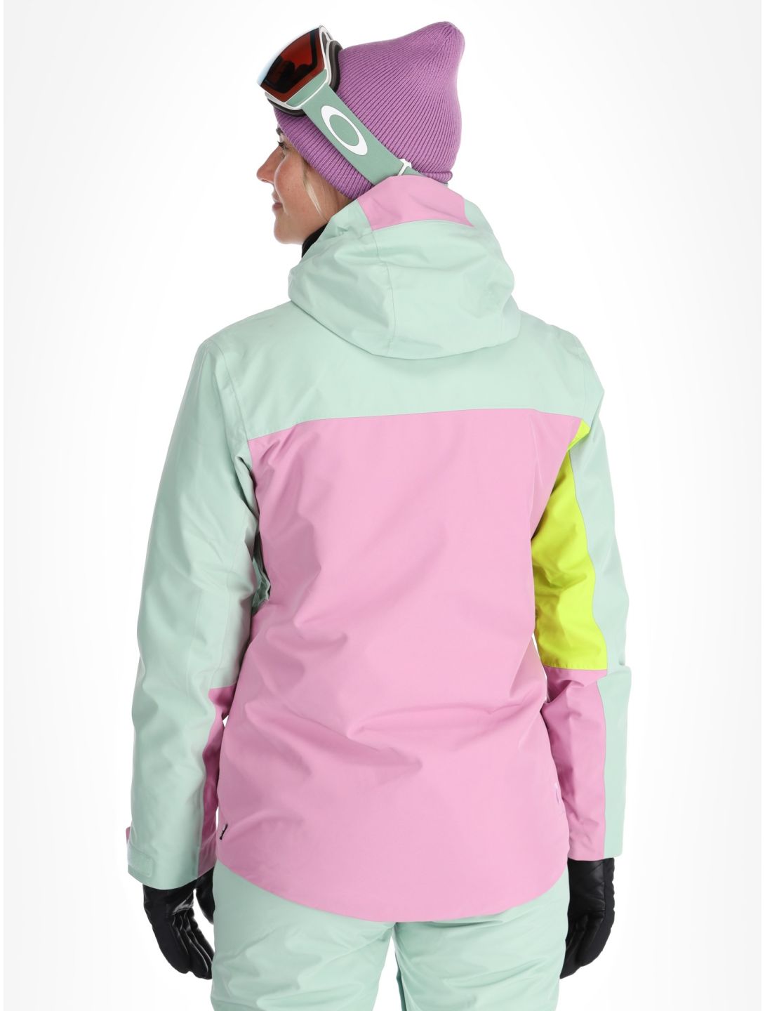 Picture, Seen ski-jas dames Silt Green Acid Lime Orchid groen, roze 