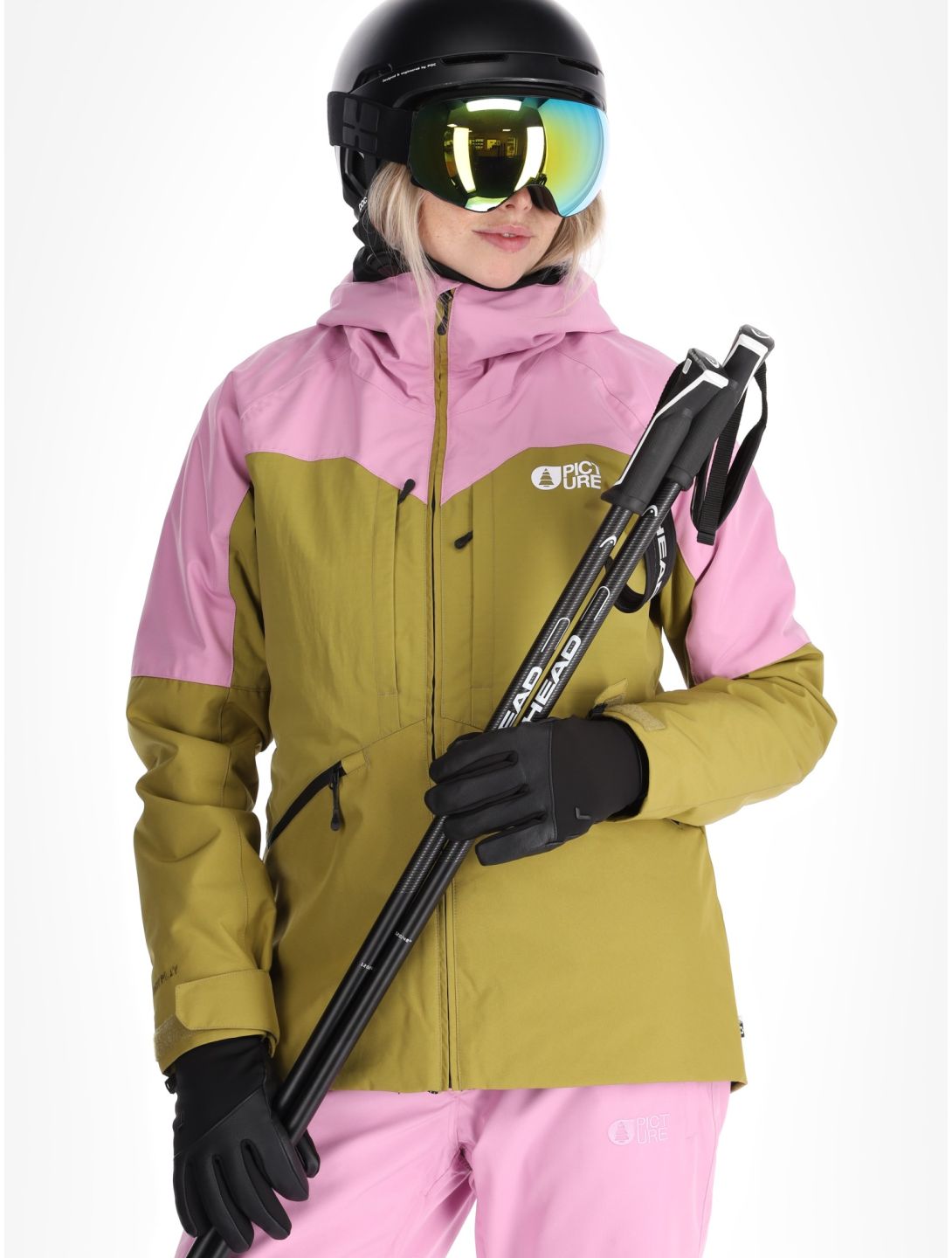 Picture, Sitkah ski-jas dames Orchid Green Moss groen, roze 