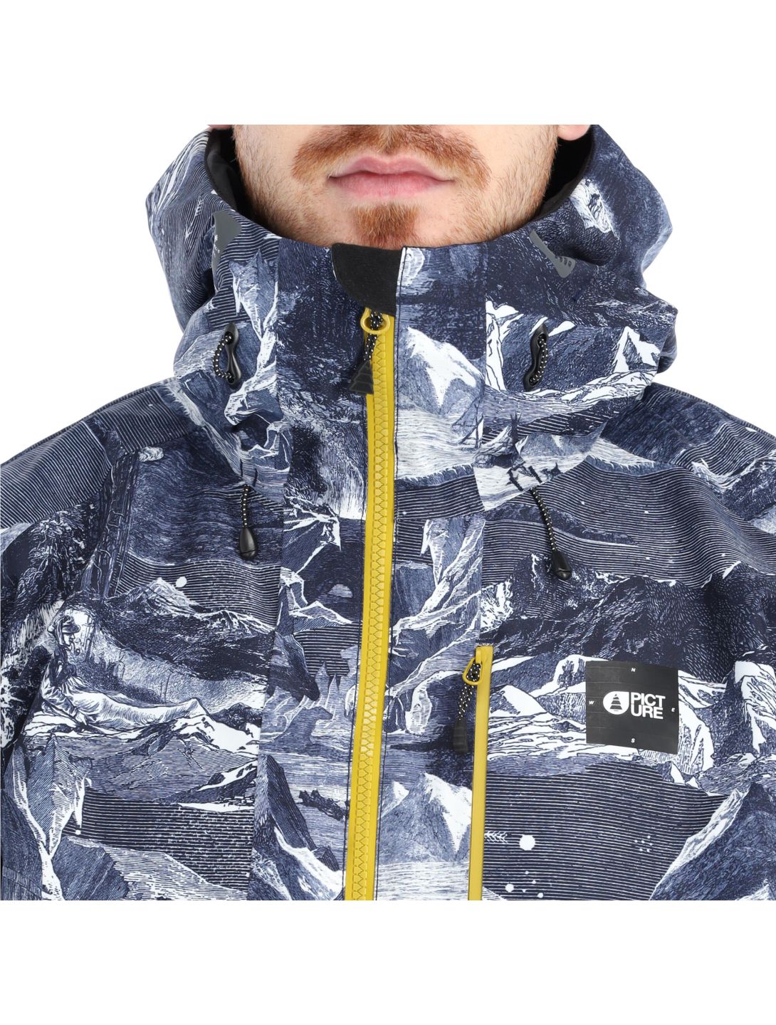 Picture, Stone Jkt ski-jas heren print Blauw