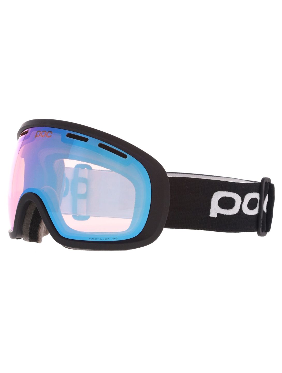 POC, Fovea Photochromic skibril unisex Uranium Black / Photochromic / Light Pink-Sky Blue blauw, roze, zwart 