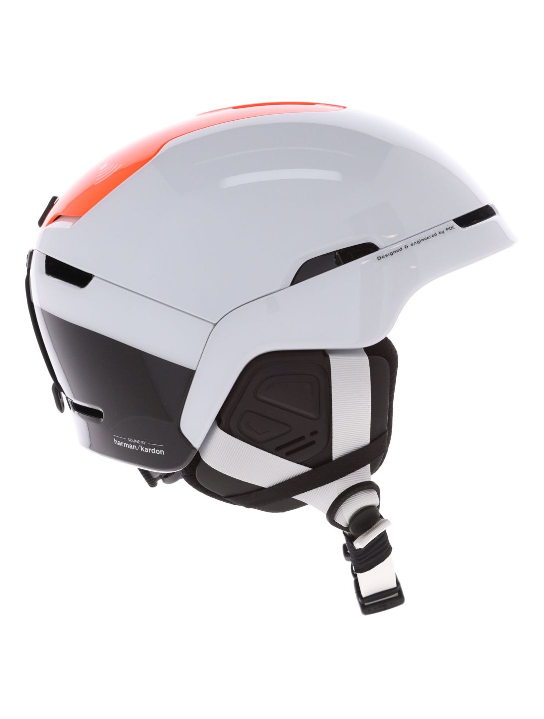 POC, Obex Connect skihelm unisex Hydrogen White / Fluorescent Orange AVIP oranje, wit 