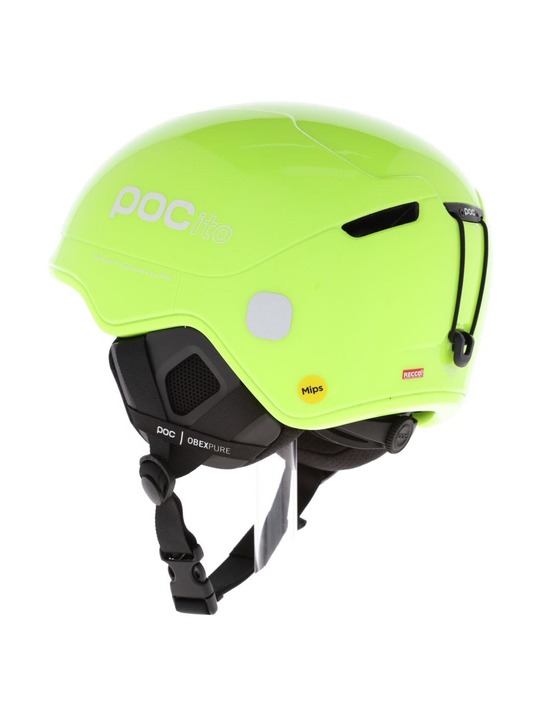 POC, POCito Obex MIPS skihelm kinderen Fluorescent Yellow / Green geel, groen 