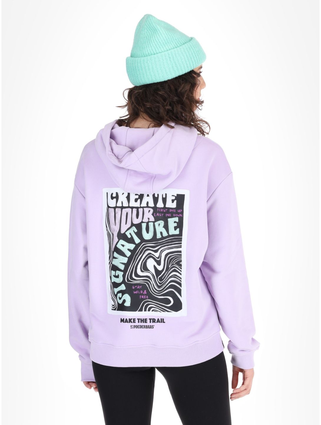 Poederbaas, Arty Hoody trui dames Lila paars 