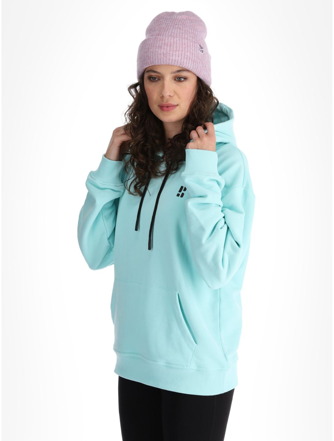 Poederbaas, Arty Hoody trui dames Mint groen 