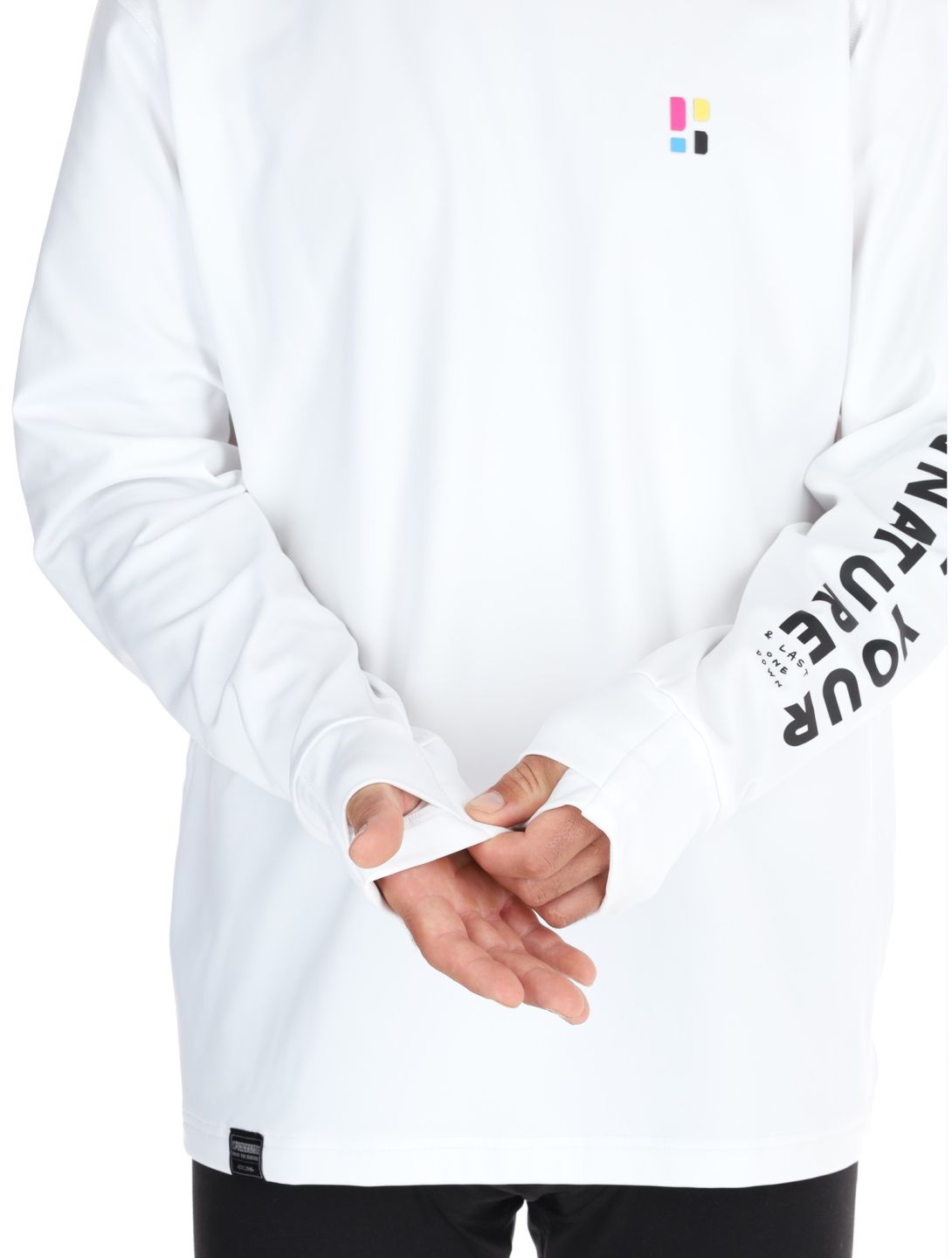 Poederbaas, Arty Longsleeve trui heren Off White wit 