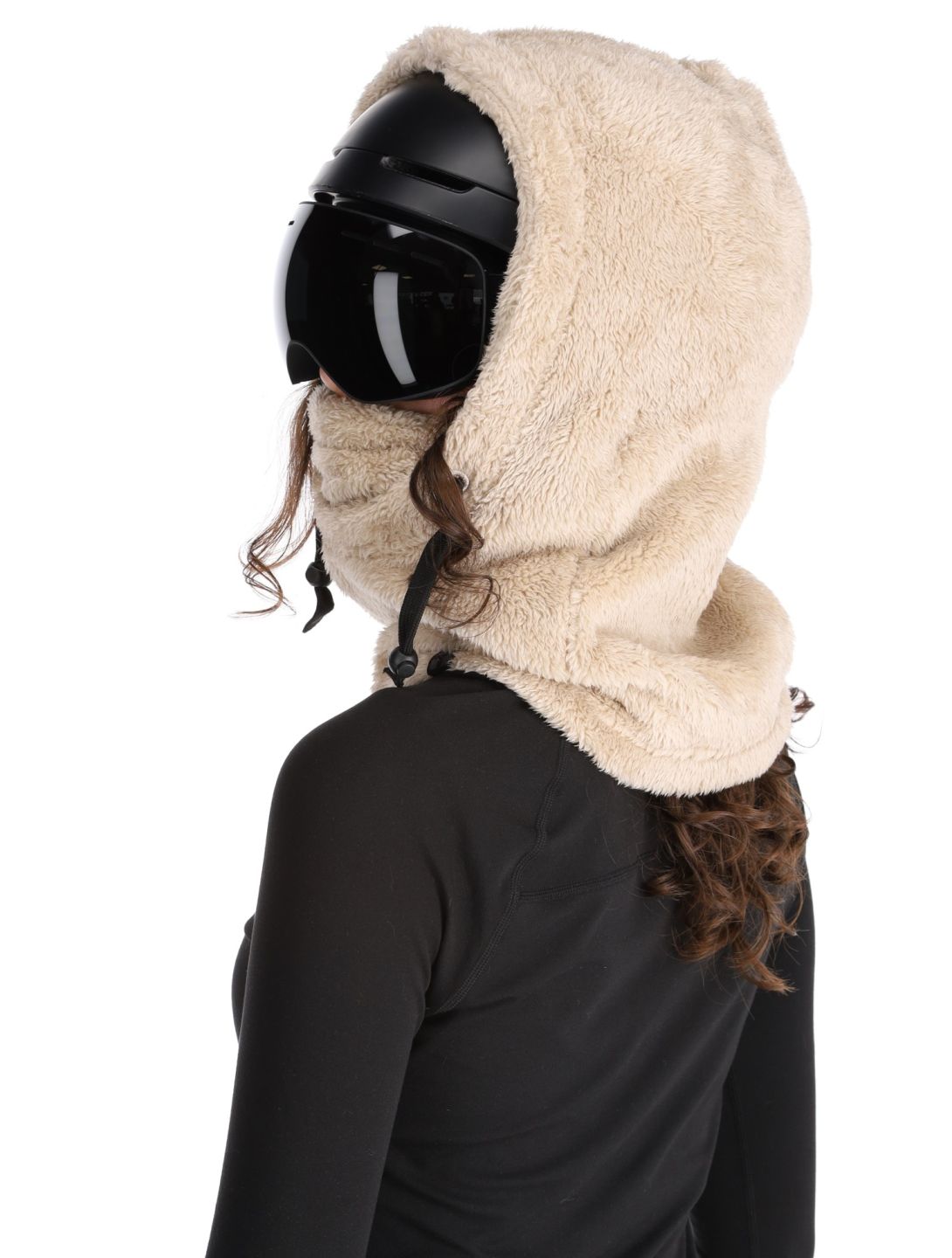 Poederbaas, Fluffy Balaclava skimasker unisex Sand beige 