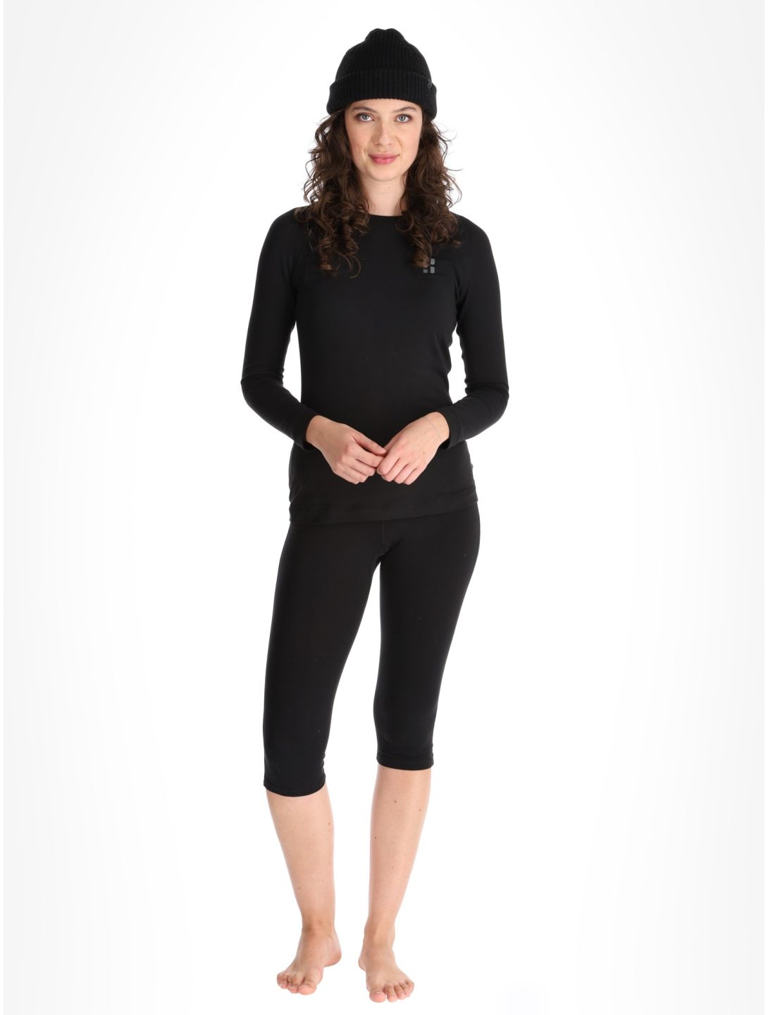 Poederbaas, Lightweight Baselayer thermoshirt dames Black zwart 