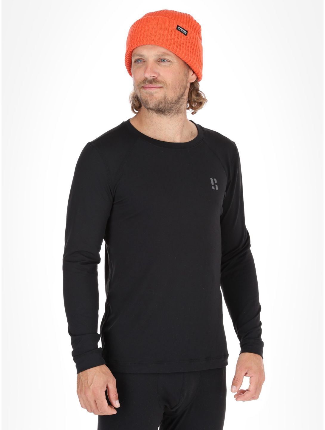 Poederbaas, Lightweight Baselayer thermoshirt heren Black zwart 