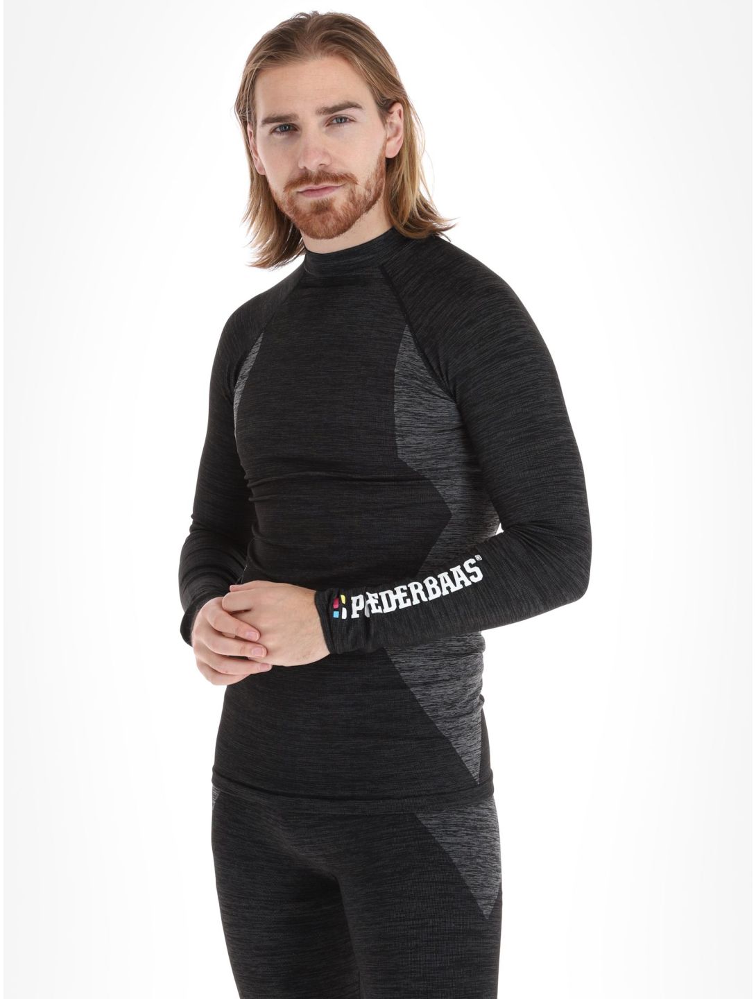 Poederbaas, Technical Thermo Longsleeve thermoshirt heren Black zwart 