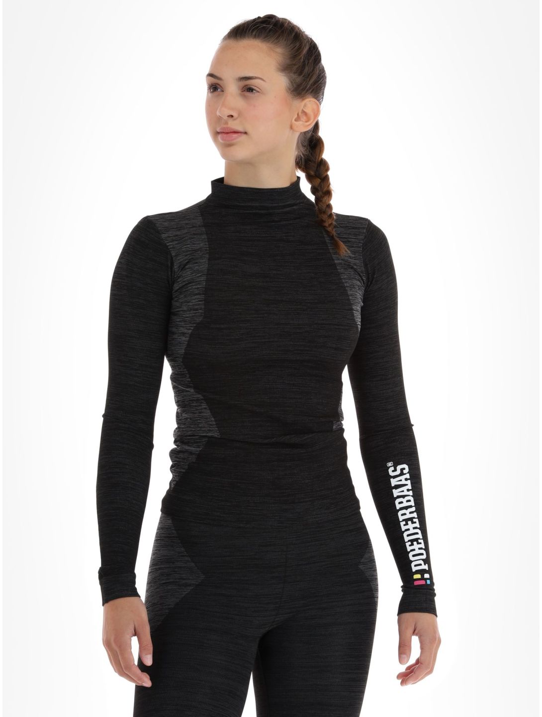 Poederbaas, Technical Thermo Shirt Longsleeve thermoshirt dames Black zwart 