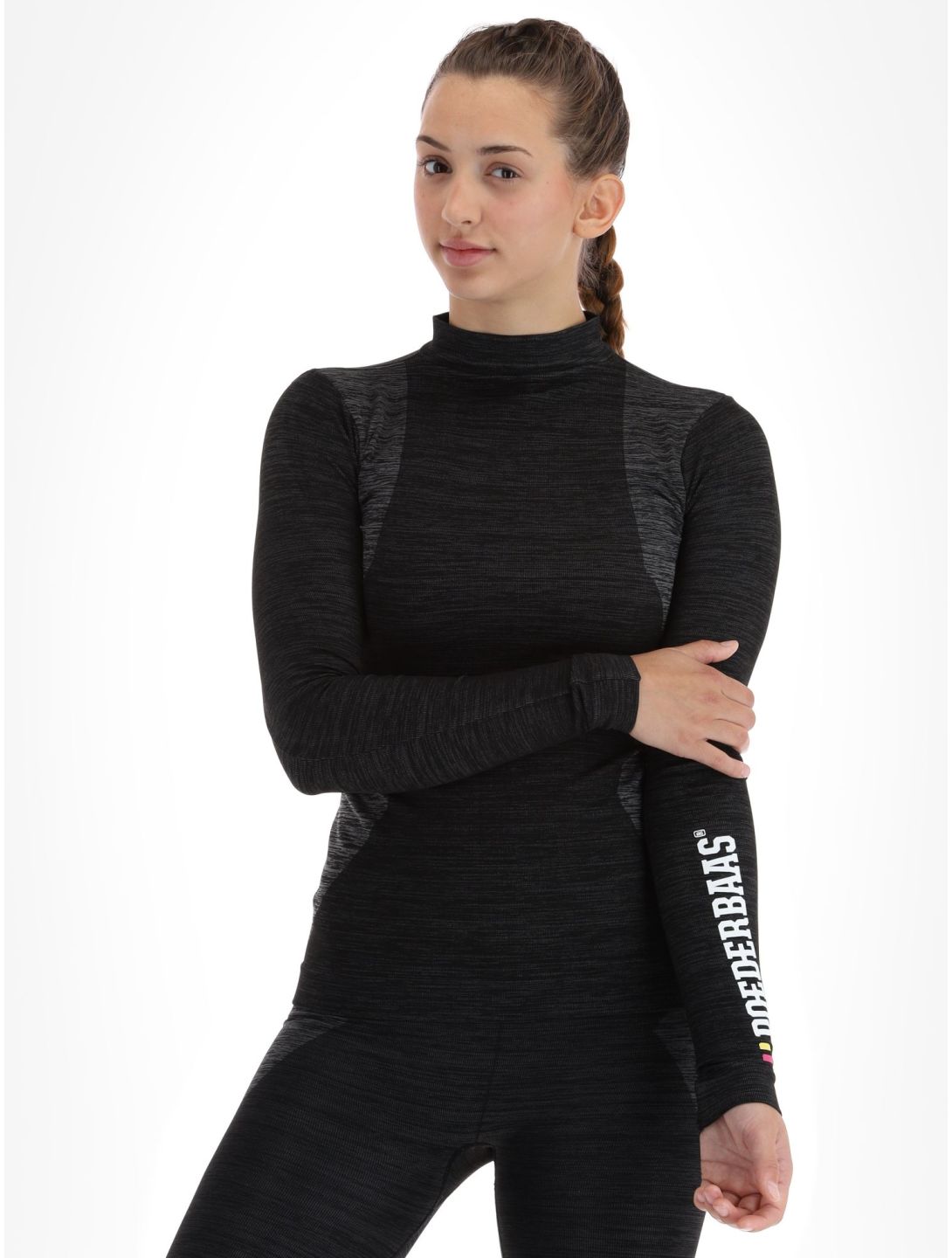 Poederbaas, Technical Thermo Shirt Longsleeve thermoshirt dames Black zwart 