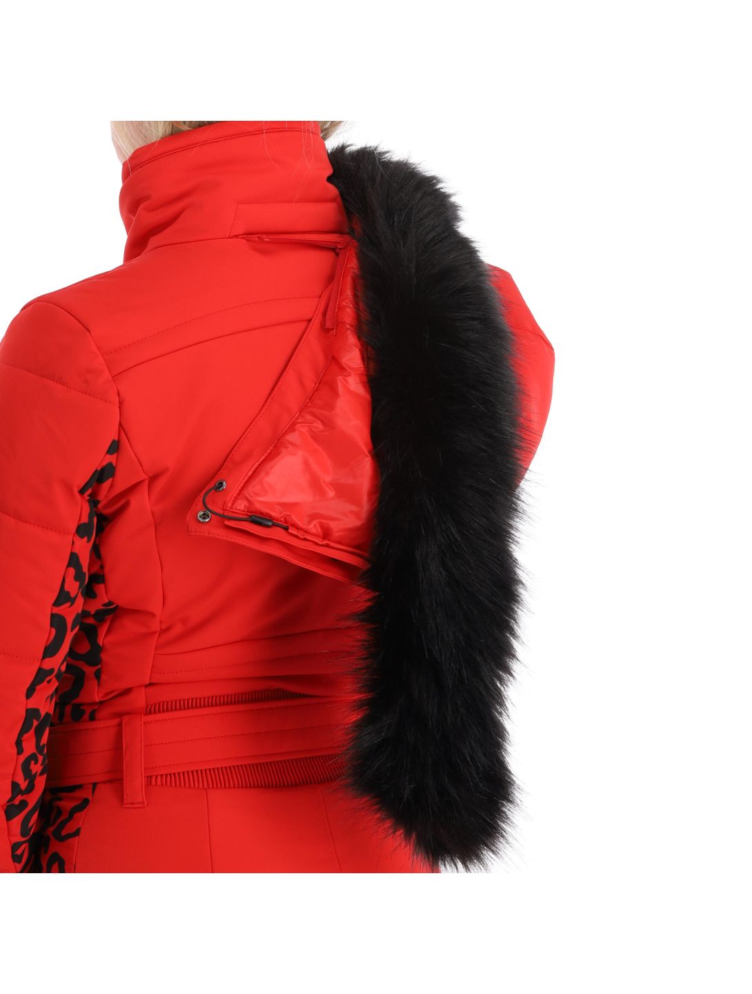 Poivre Blanc, Stretch Ski Overall ski overall dames leopard scarlet rood 