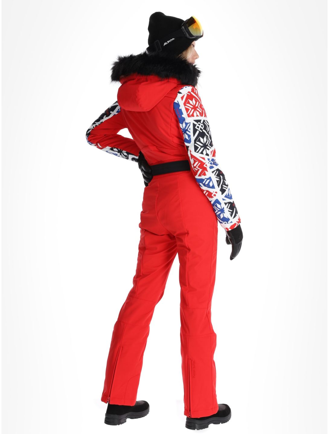 Poivre Blanc, Traditional 24PBH0831/WO/P ski overall dames Print Scarlet Red rood 