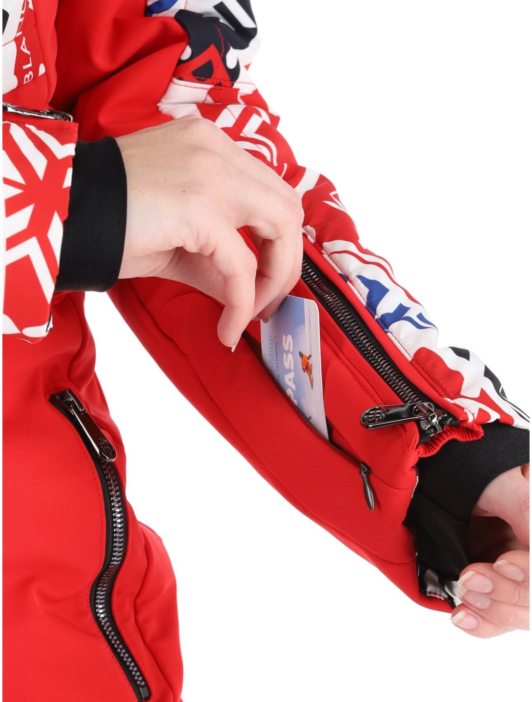 Poivre Blanc, Traditional 24PBH0831/WO/P ski overall dames Print Scarlet Red rood 